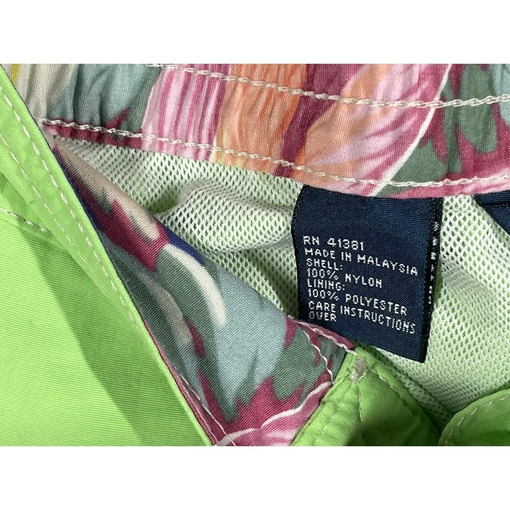 Polo Ralph Lauren Mens Lime Green Cargo Board Shorts Swim Trunks Size M RN41381